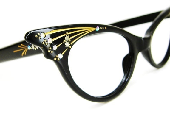 Vintage 50s French Cat Eye Glasses Sunglasses Eyewear Frame France NOS