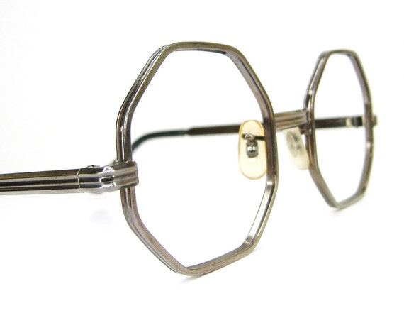 Vintage Octagon Eyeglasses Never Worn Metal By