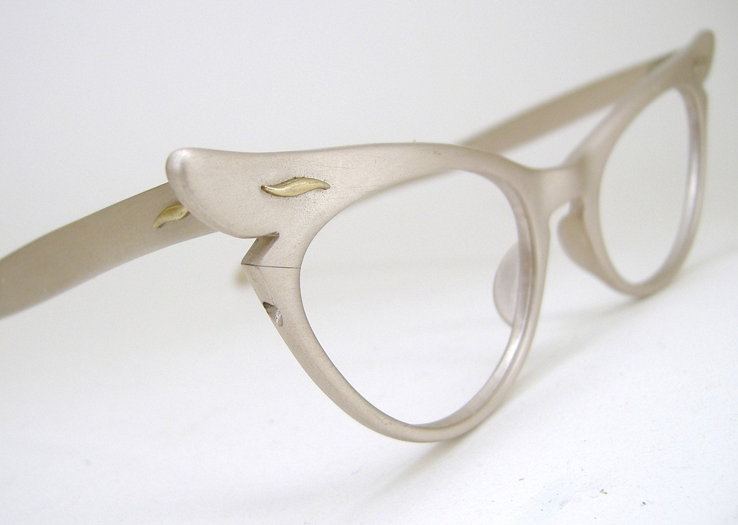 Vintage 50s Winged Womens Cat Eye Eyeglasses Frame