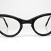 Vintage 50s Black Cat Eye Eyeglasses Frame NOS