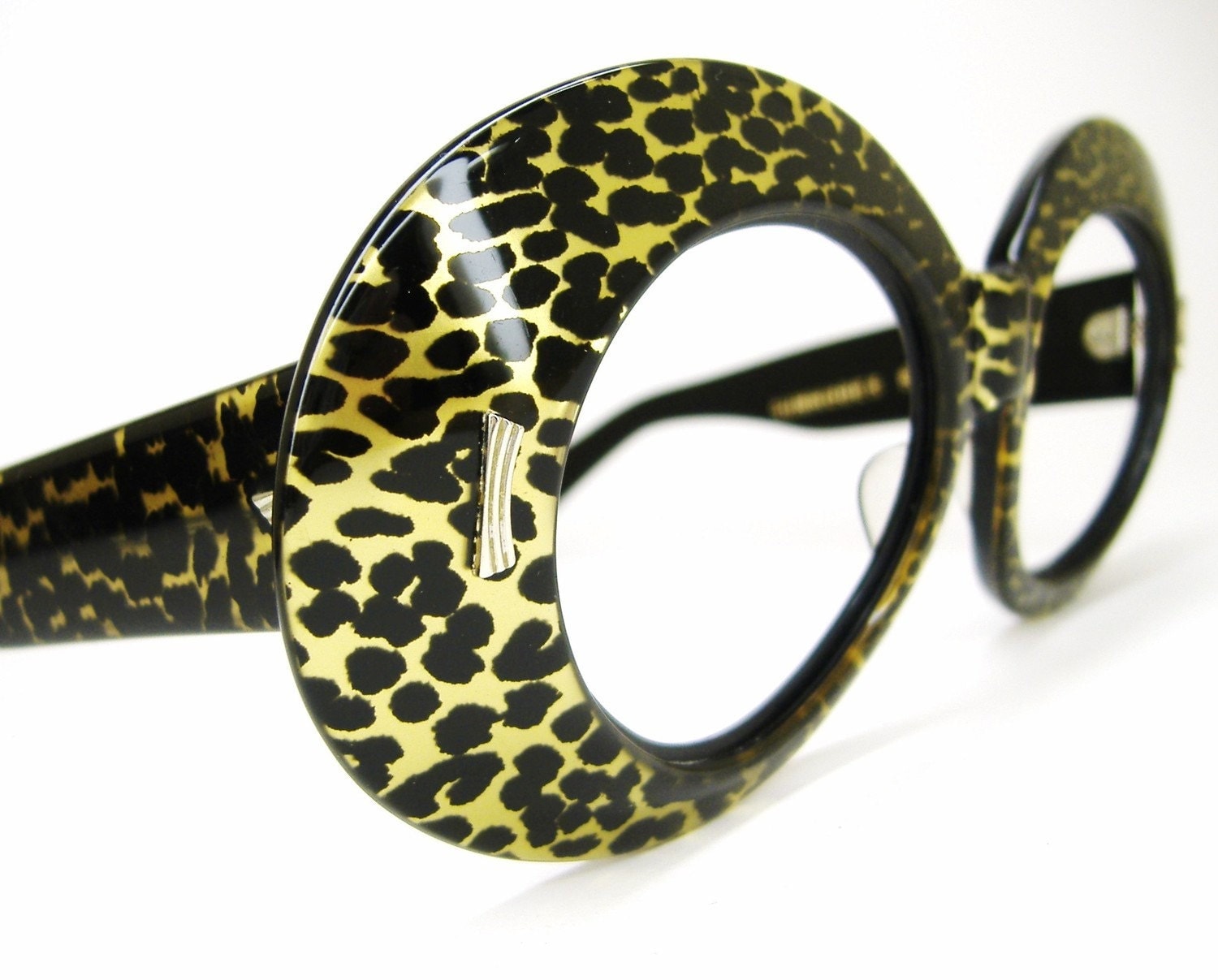 Vintage Leopard Print Big Lens Eyeglasses by Vintage50sEyewear