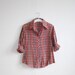 vintage 1970s shirt // plaid soft cotton Medium Large