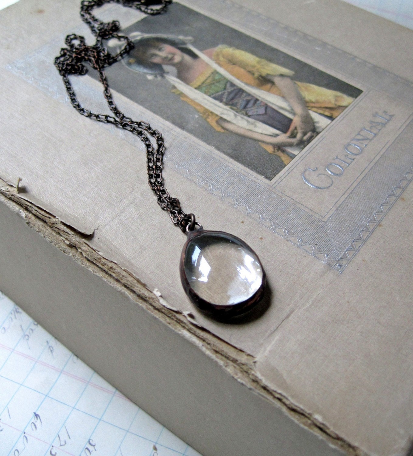 Clear Days Ahead Clear Glass Necklace