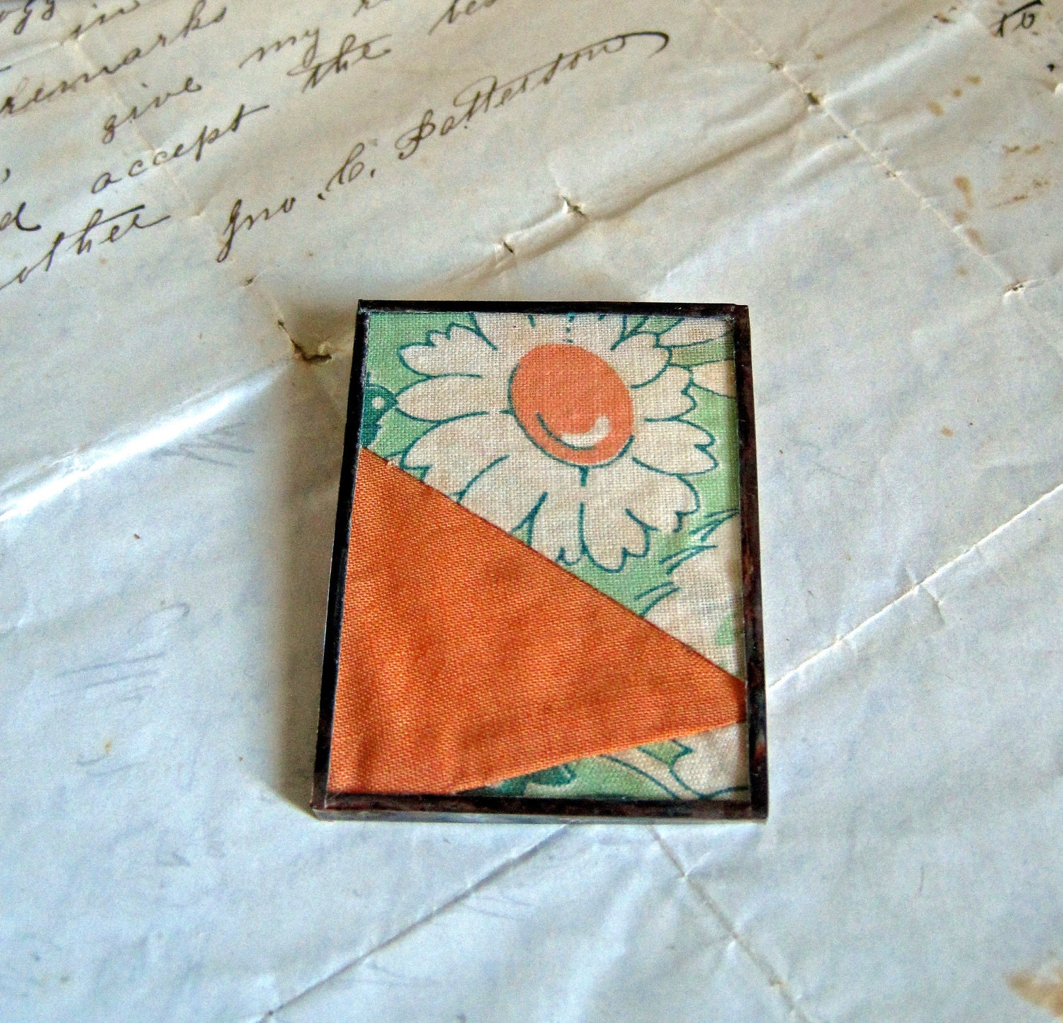 Grandma's Garden Vintage Quilt Pin