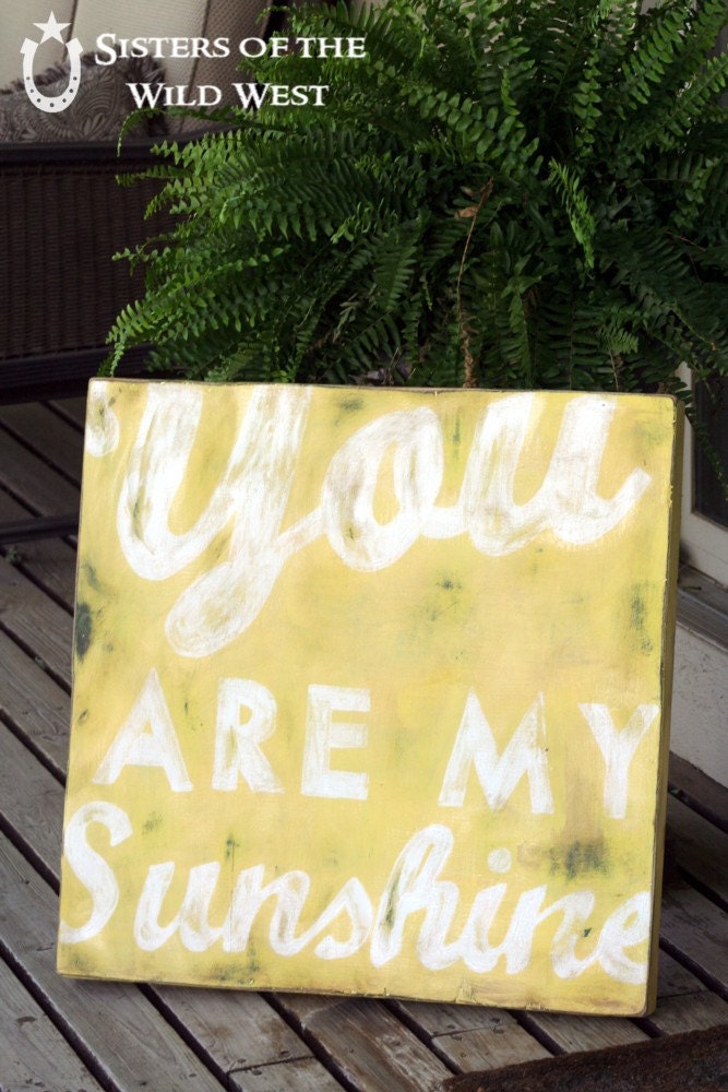 Handpainted Distressed "Sunshine" Sign