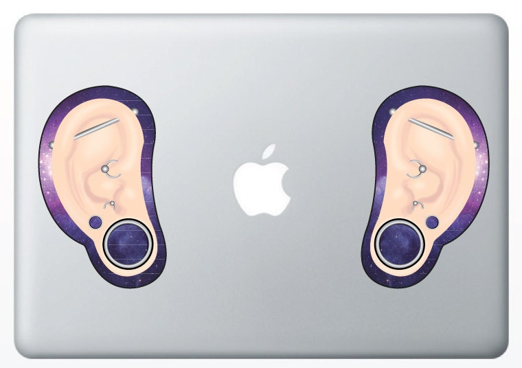 In Space Stretched Earlobes, Sticker (Combo)