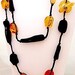 Gerda Lynggaard Long OAK Bead Necklace 80's