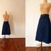 70s indigo denim a-line skirt