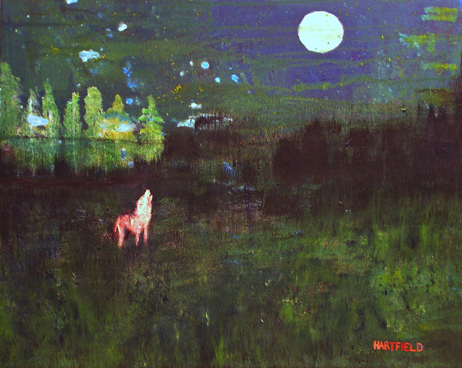 The Direwolf Game of Thrones  24 x 30 Original Acrylic on artist canvas FREE Shipping