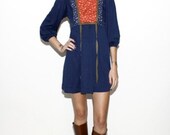 1970s vintage NAVY PRAIRIE minidress