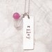 Rectangular One Name Custom Necklace, Personalized Hand Stamped Jewelry, Personalized Mommy Necklace, Hand Stamped Jewelry, Stamped Charms