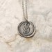 Wax Seal Initial Necklace, Initial "E" Necklace, Initial Necklace, Monogram Necklace, Wax Seal Necklace, Push Present