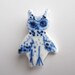 Handpainted Delft Brooch - Owl