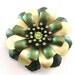 Metallic Flower Brooch Vintage Rhinestone Jewelry Forest Green Brushed Gold Brooch Bouquet Pn (Free Shipping USA)