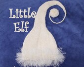PATTERN - Little Elf Hat Snow Size NB to Three Months Knitted in the Round