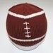 KNITTING PATTERN - Football Baby Hat  Size 0 to 3 and 6 to 12 Months Knitted in the Round