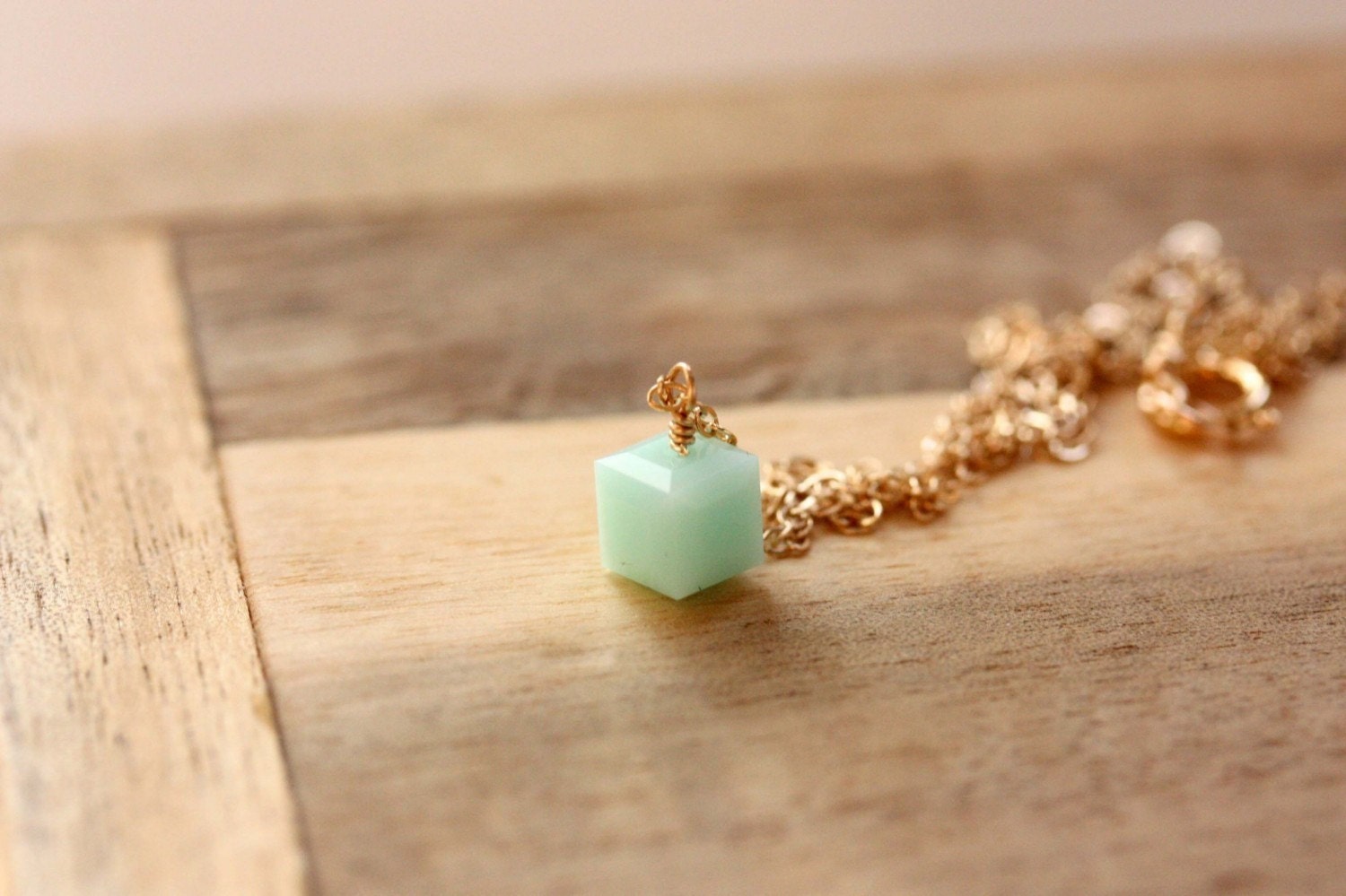 Turquoise Swarovski Square Necklace