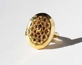Gold Locket Ring
