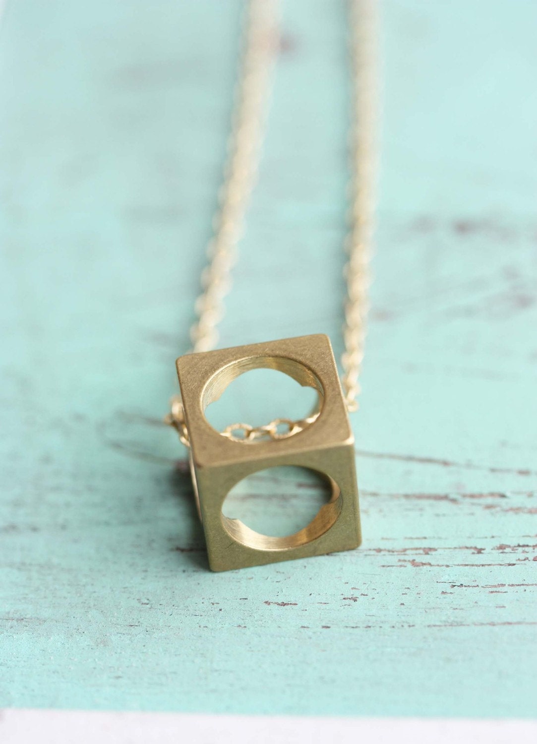 Boxed Cube Necklace Necklace