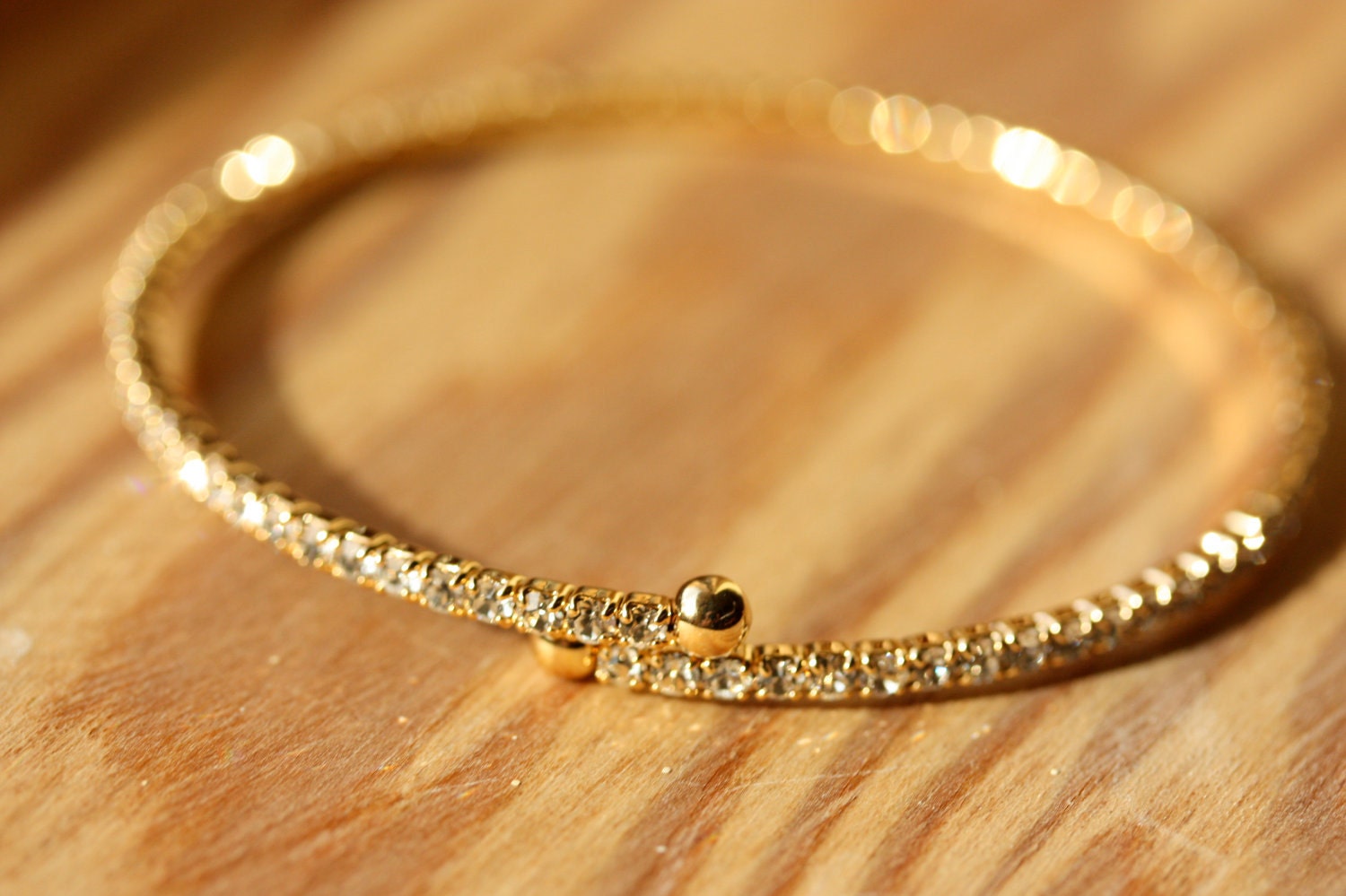 Delicate Gold Crystal Bracelet