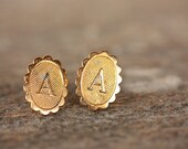 Vintage A Oval Studs
