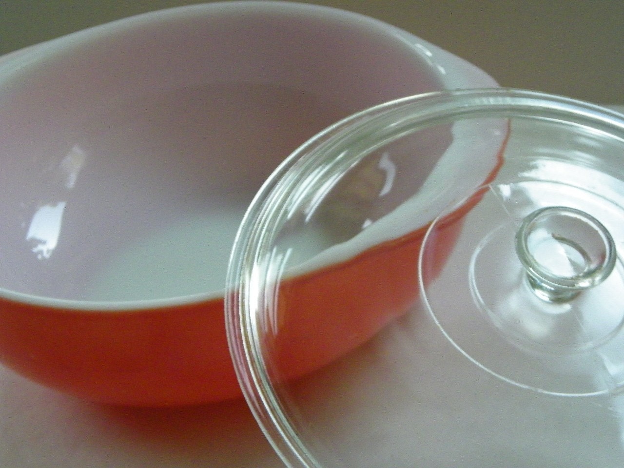 Vintage Pyrex Flamingo Pink 1950s Covered Round Casserole Mid Century U.S.A. Made on Etsy