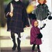 Vintage Little Vogue 8521 UNCUT Toddlers Winter Coat, Caplet, Hooded Cape Pattern