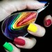 Handmade Thread Earrings, Rainbow Earrings, Rainbow Jewelry, RubysHandiwork.com