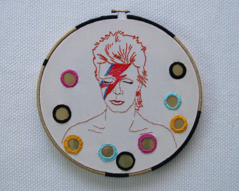 David Bowie Embroidery Pattern