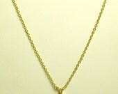 Stunning Gold Tone Metal Cubic Zirconia Pendant Necklace