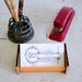 Repurposed Desktop Business Card Holder - Vintage Parts