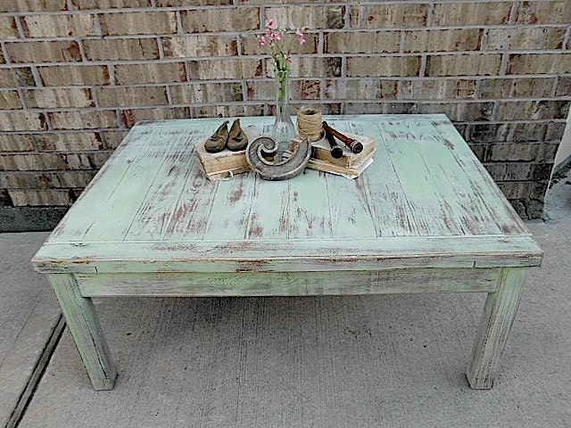 Upcycled - Vintage - Prairie Pistachio - Wooden Coffee Table