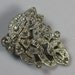 Vintage Dress Clip Art Deco Crystal Clear Rhinestone Floral Design