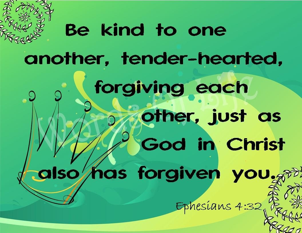 Items Similar To 5x7 Scripture Print -be Kind To One Another 