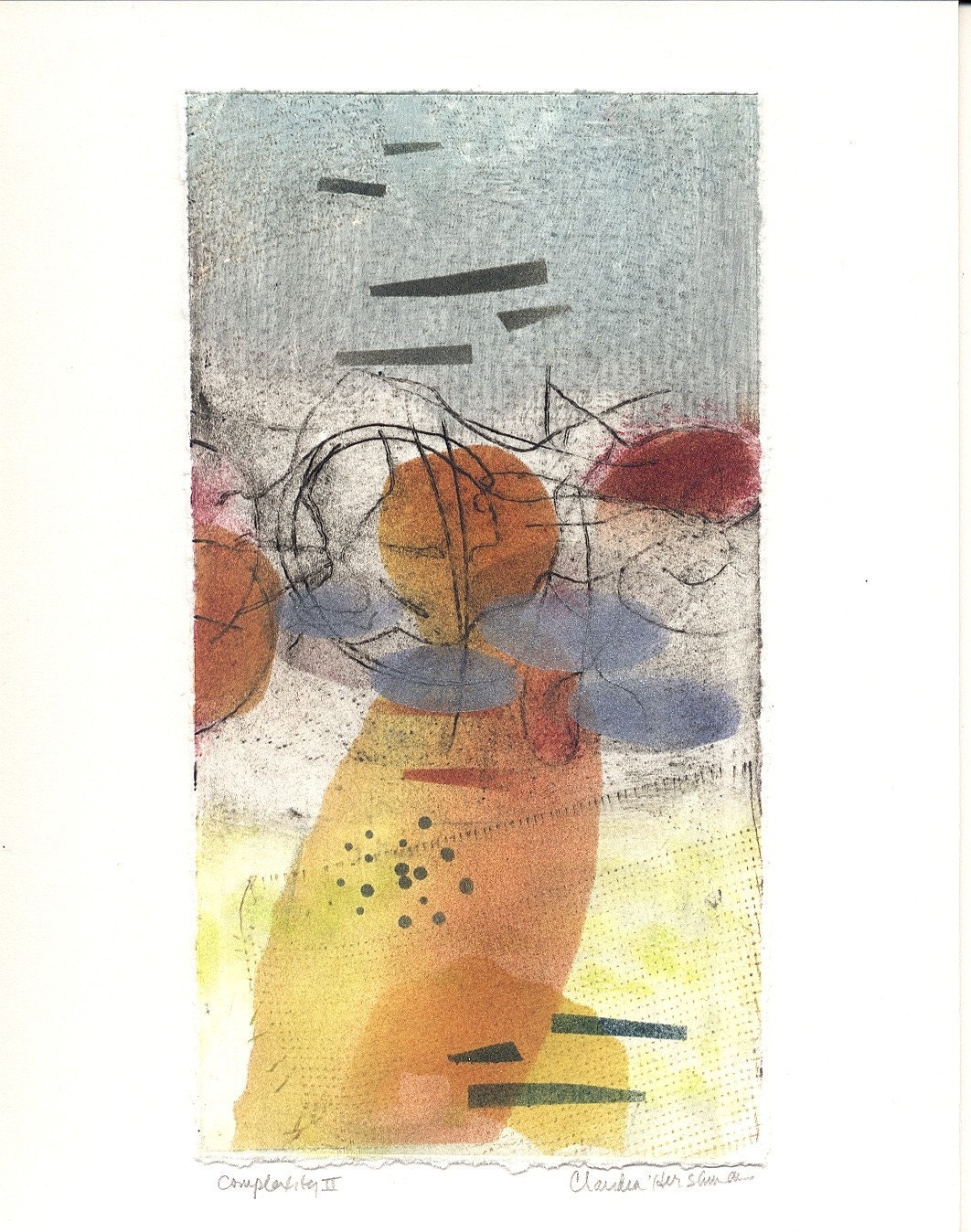 Complexity II - Dry Point Etching with Stenciling