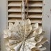 Vintage Paper Sheet Music Cone  Wreath with Stamped  Clotehspin