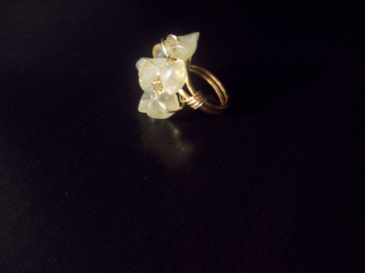 SALE Yellow Rock Cluster Ring