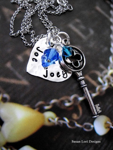 Key to my Heart Personalized Mothers Necklace