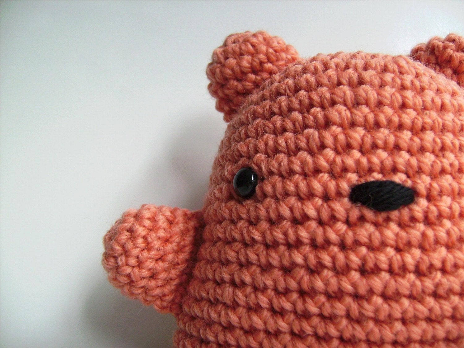 Amigurumi Crochet Salmon Teddy Bear Plush Toy