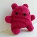 Fuchsia Teddy Bear Amigurumi Crochet Plush