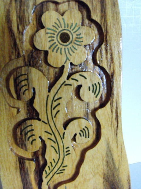 Flower Carved Wallhanging