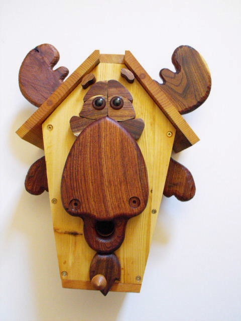Mickey Moose Birdhouse Wood