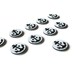 Anchor Buttons - Nautical Black White - Set of 10