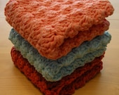 Coral Sea Washcloths or Dishcloths-Set of 3