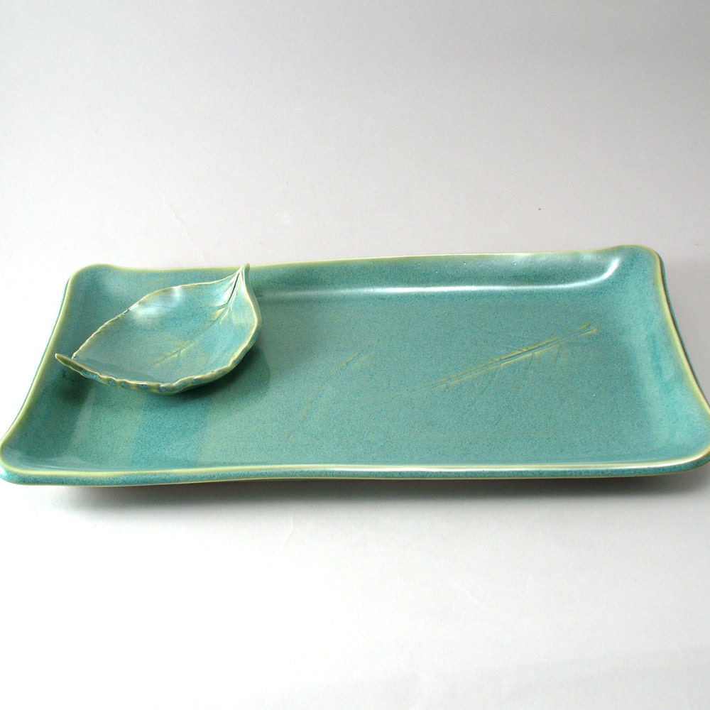 Serving Tray with Dipping Bowl