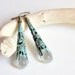Lace Cones Earrings - Czech glass beads and antiqued copper filigree