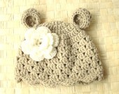 Crochet Animal baby hat Kids Baby girl Bear hat Newborn hat photography props baby shower  children clothing
