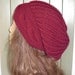 Hand Knit Hat- Womens hat - chunky knit Slouchy Beanie  Slouch Burgundy  Hat Winter Accessories knitted beret Autumn Fashion