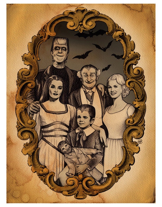 The Munsters (8x10 signed print with border)