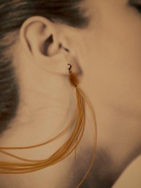Blond Feather Earrings